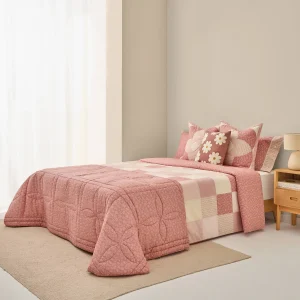 Funda nórdica algodón patchwork hojas Ritpat