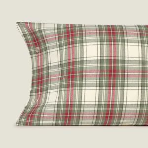 Funda de almohada de franela a cuadros Nafra