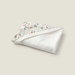 Toalla de baño con capucha de algodón con estampado bosque Bosqui