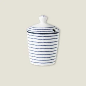 Azucarera de porcelana con rayas Candya