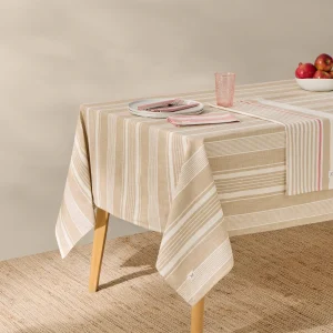 Mantel antimanchas de rayas tejidas Frenche
