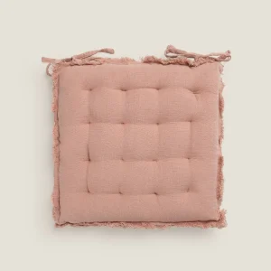 Cojín para silla de algodón flecos Flepad