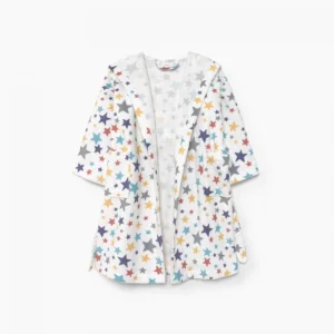 Albornoz infantil de algodón con estampado estrellas  Multies